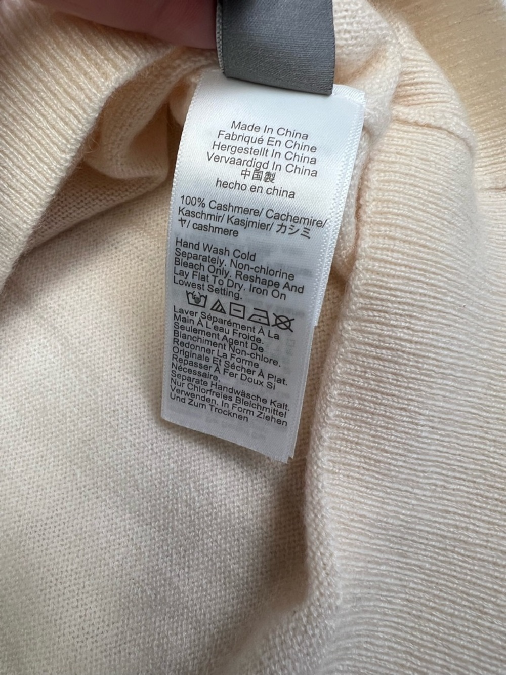 J. Crew Cashmere Relaxed V neck Sweater in Heather Muslin Beige Size Small - Picture 7 of 10